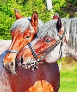 Belgian Horses Diamond Painting