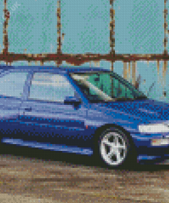 Blue Ford Escort RS Diamond Painting