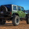 Dark Green Jeep Back Side Diamond Painting