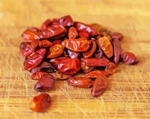 Dried Pequin Pepper Diamond Painting