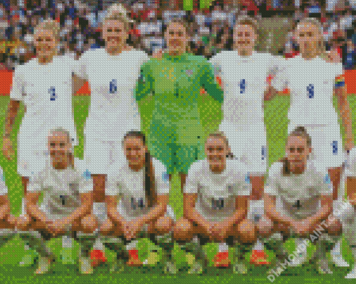 England Womens Football Diamond Painting