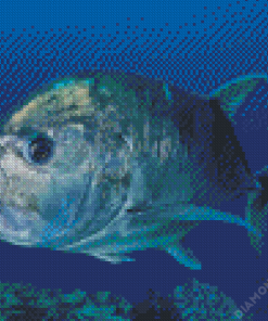 Giant Trevally Fish Diamond Painting