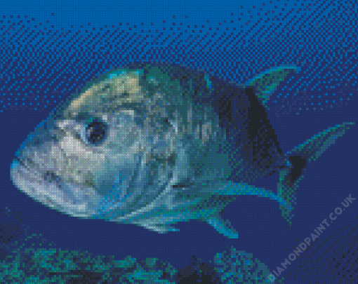 Giant Trevally Fish Diamond Painting