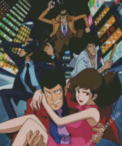 Lupin III Manga Series Characters Diamond Painting