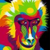 Pop Art Baboon Diamond Painting