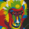 Pop Art Baboon Diamond Painting