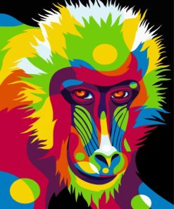 Pop Art Baboon Diamond Painting