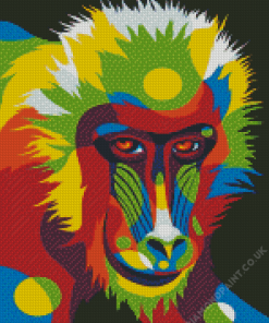 Pop Art Baboon Diamond Painting