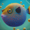 Puffer Fish Underwater Art Diamond Painting