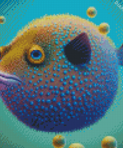 Puffer Fish Underwater Art Diamond Painting