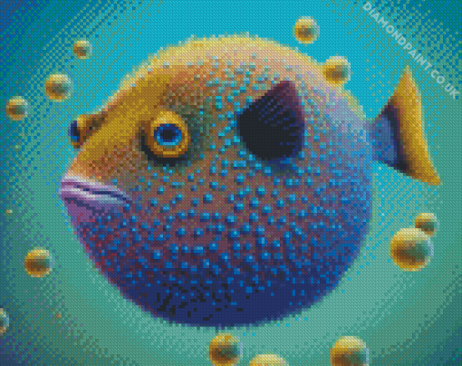 Puffer Fish Underwater Art Diamond Painting