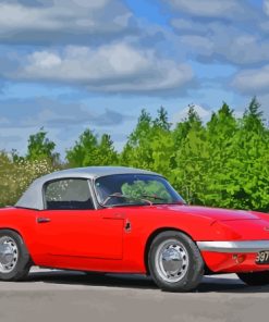 Red Lotus Elan Car Diamond Painting