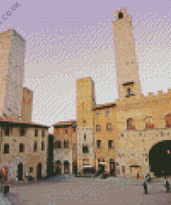 San Gimignano Italian Town Diamond Painting