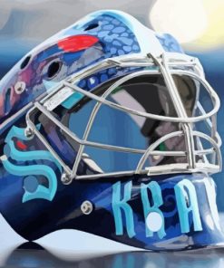 Seattle Kraken Helmet Diamond Painting