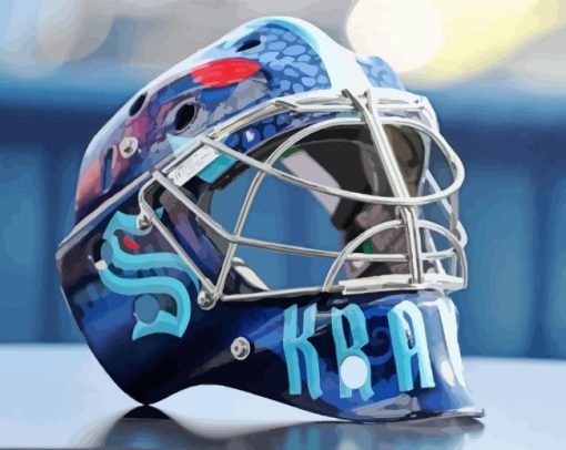 Seattle Kraken Helmet Diamond Painting