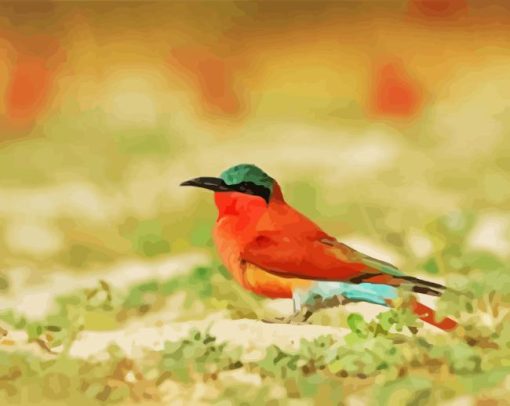 Southern Carmine Bee Eater Diamond Painting