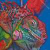 Abstract Colorful Iguana Diamond Painting