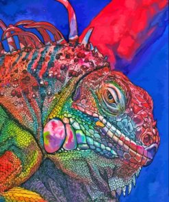 Abstract Colorful Iguana Diamond Painting