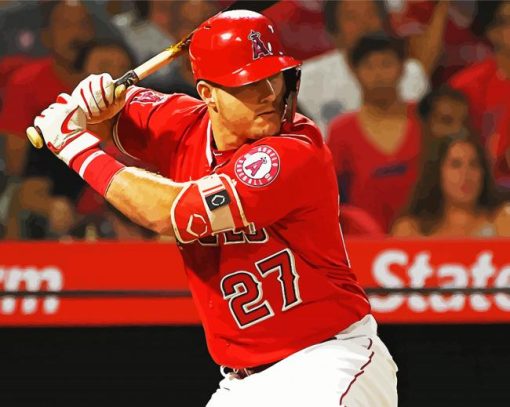 Baseball Player Mike Trout Diamond Painting