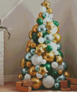 Christmas Balloons Tree Diamond Painting