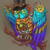 Colorful Mechanical Owl Diamond Painting