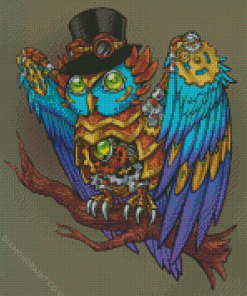 Colorful Mechanical Owl Diamond Painting