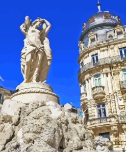 Fountain Of The Three Graces Montpellier Diamond Painting