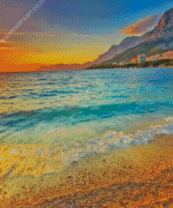 Makarska Sunset Seascape Diamond Painting