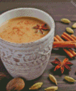 Masala Chai Indian Drink Diamond Painting