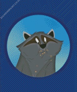 Meeko Eating Diamond Painting