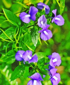 Purple Butterfly Pea Flowers Diamond Painting