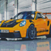 Yellow Porsche 911 Gt3 Rs Diamond Painting