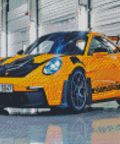 Yellow Porsche 911 Gt3 Rs Diamond Painting