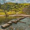 England Dovedale Stepping Stones Peak District Diamond Paintings