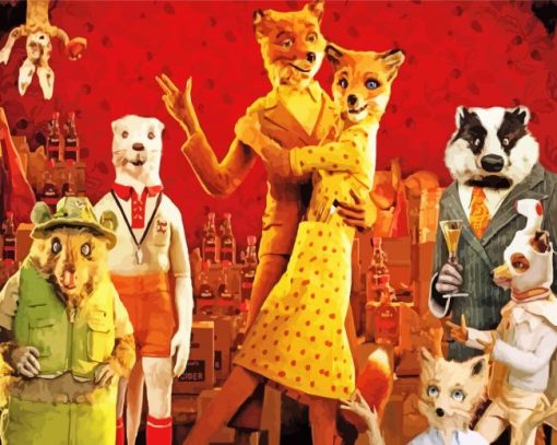 Fantastic mr fox movie Diamond With Numbers