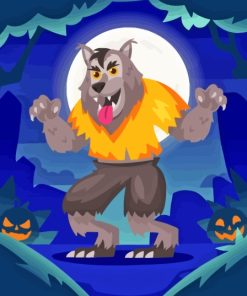 Halloween Wolf monster Diamond Paintings