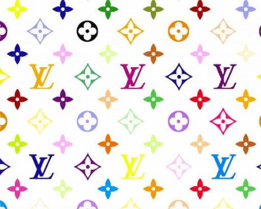 colorful Louis Vuitton Diamond With Numbers