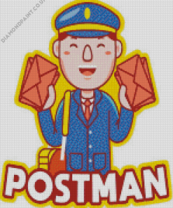 Postman Art Diamond With Numbers