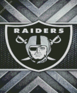 Raiders Football Logo Diamond With Numbers