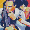 marlon brando and anna magnani pop art Diamond With Numbers