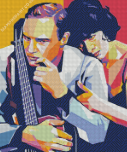 marlon brando and anna magnani pop art Diamond With Numbers