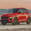 red Hyundai kona Diamond With Numbers