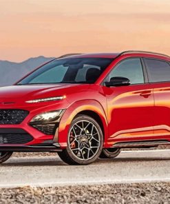 red Hyundai kona Diamond With Numbers