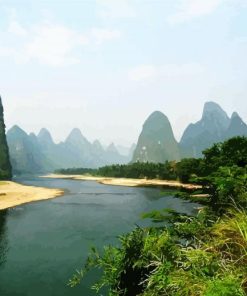 china karst mountains landscape Diamond Paints