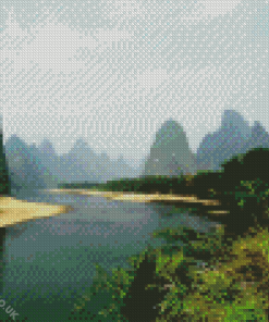 china karst mountains landscape Diamond Paints