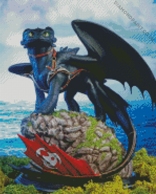 flying toothless the dragon Diamond Paints