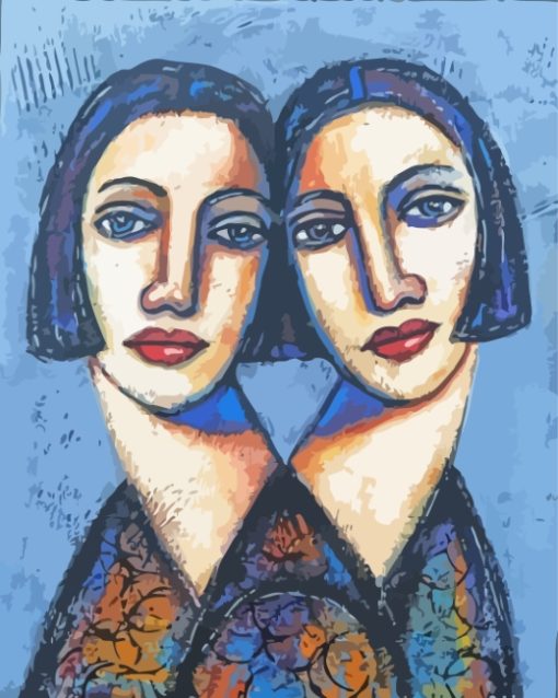 Abstract Twins Art Diamond Painting