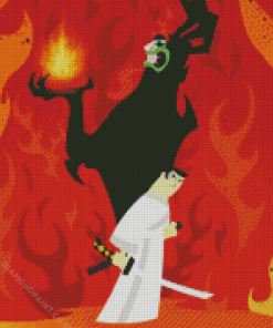 Aesthetic Samurai Jack Diamond Painting