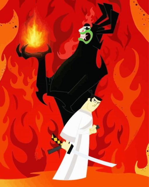 Aesthetic Samurai Jack Diamond Painting