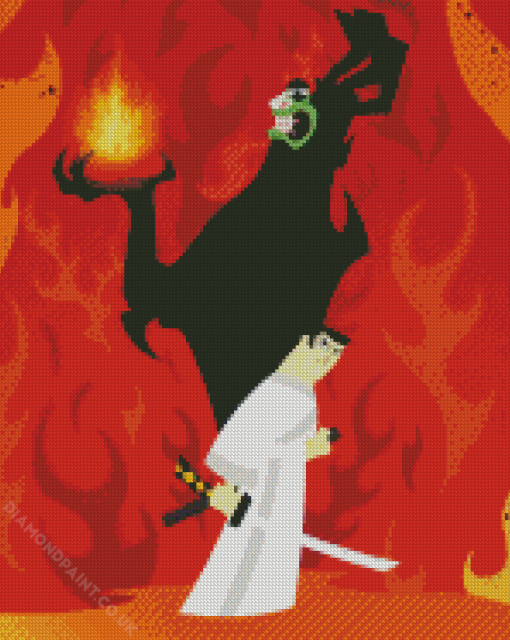 Aesthetic Samurai Jack Diamond Painting